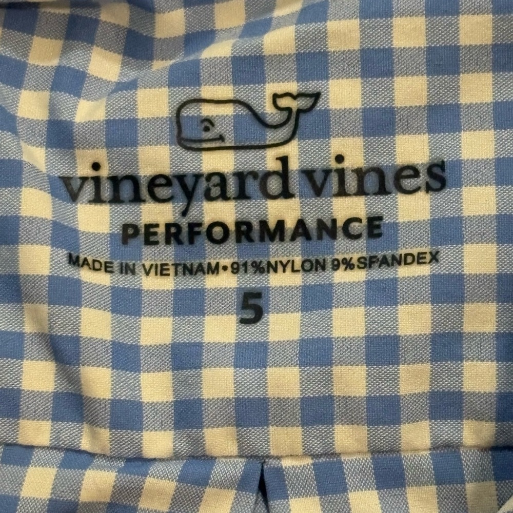 Vineyard Vines Blue Checkered Kids Button Down Shirt - Picture 3 of 4